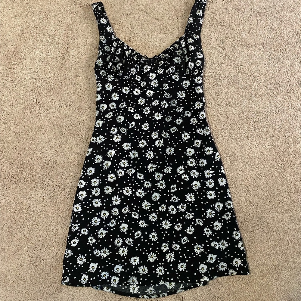 Black dress with white flowers, skylar + madison
